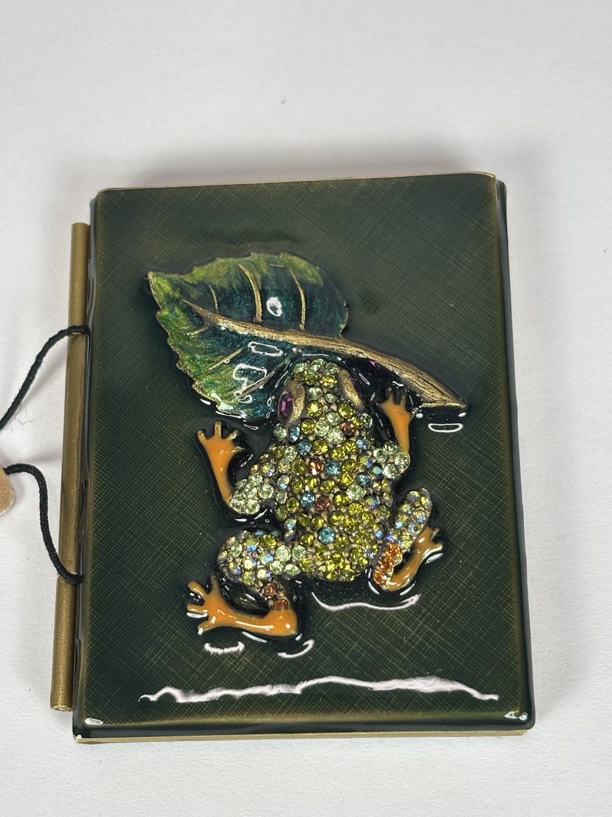 RARE Jay Strongwater Geneva Frog Leaf Folding Travel Frame Swarovski Delft Garde RARE Jay Strongwater Geneva Frog Leaf Folding Travel Frame Swarovski Delft Garde