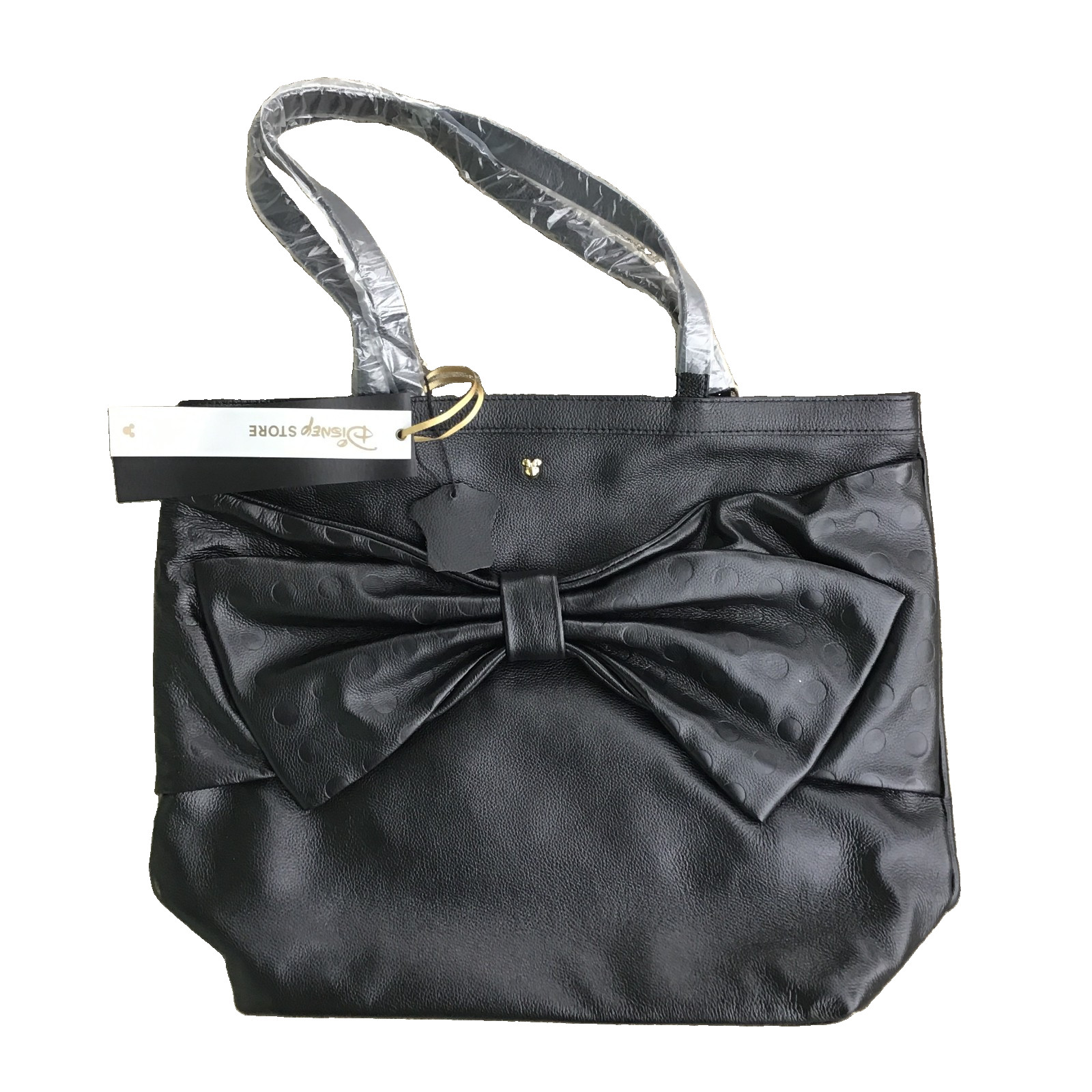 NWT Disney Minnie Mouse Hand Bag Tote Purse Leather Black Bow Store Exclusive NWT Disney Minnie Mouse Hand Bag Tote Purse Leather Black Bow Store Exclusive