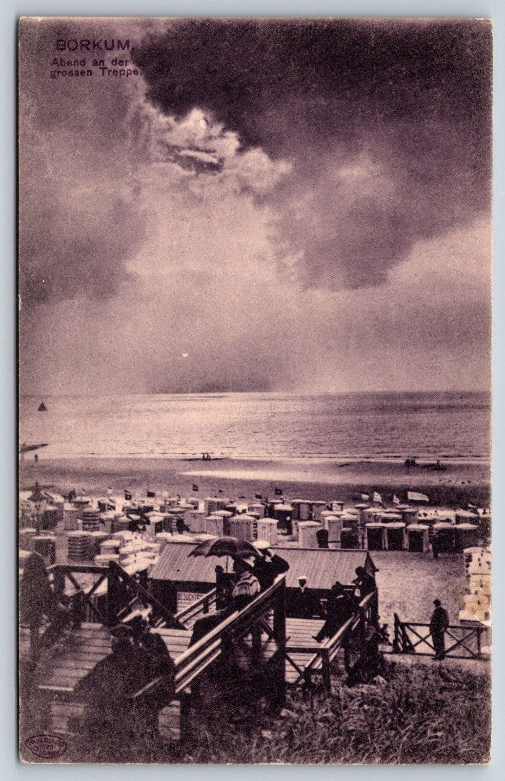 Borkum, Germany, Sandy Beach,People,  1906 Vintage Postcard