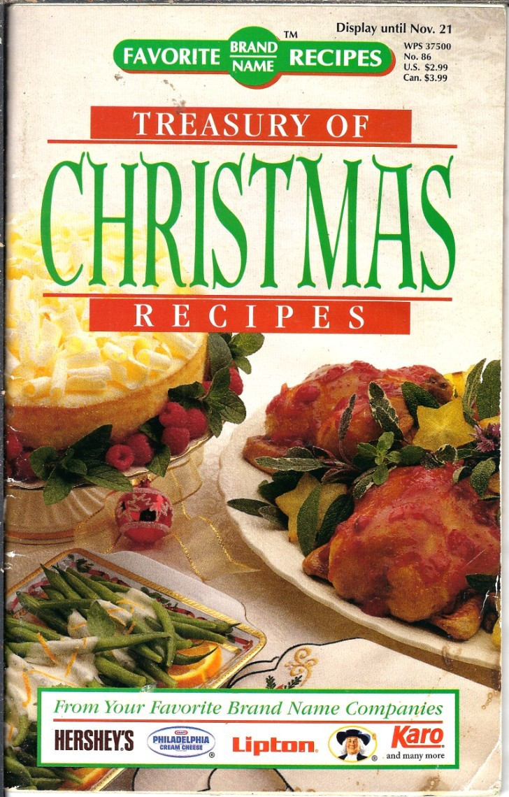 Treasury of Christmas Recipes Famous Brand Name Recipes #86 Cookbook Booklet VTG