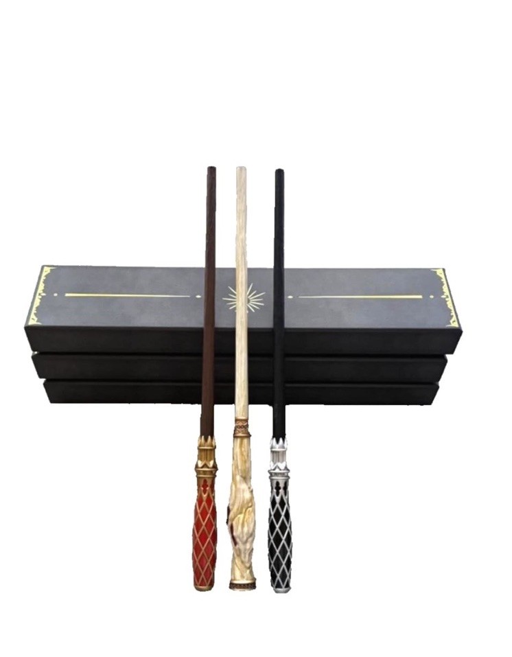 Universal Studios Harry Potter 2nd Gen Interactive Wand Bundle Set of 3 NEW OEM