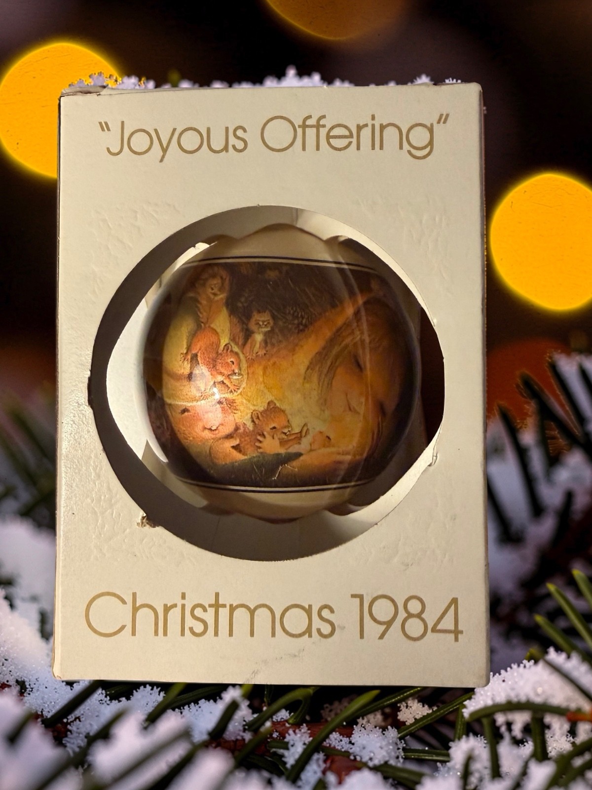Vintage 1984 Schmid Ferrandiz Joyous Offering Christmas Ornament Box BROKEN