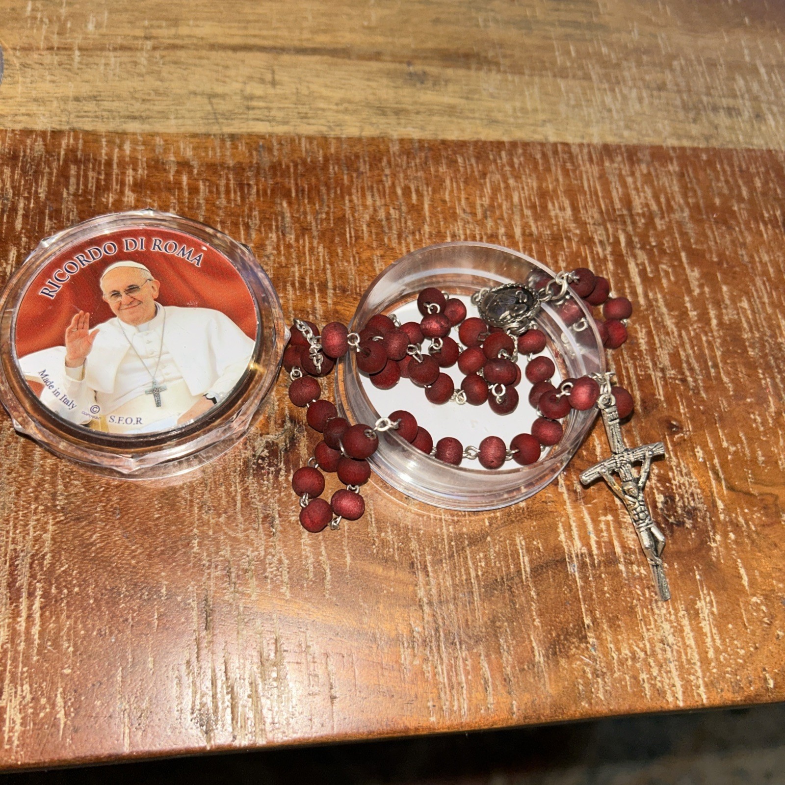 Pope Francis Rose Scented Bead Rosary Catholic BROUGHT From The VATICAN ROME Pope Francis Rose Scented Bead Rosary Catholic BROUGHT From The VATICAN ROME