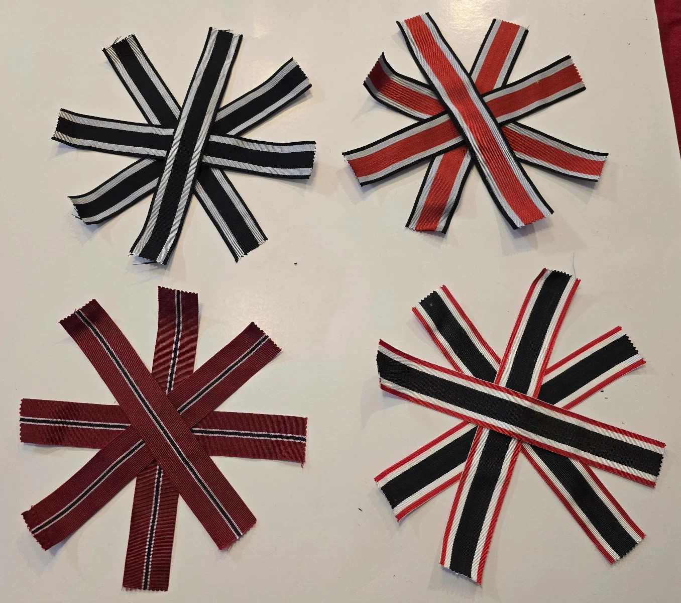 WWI WW2 German replacement Medal Ribbon lot Iron Cross Russian Front KVK EK2