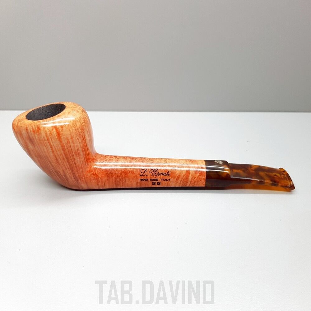 Pipe Luigi Viprati Smooth Natural Two Leaf Clover Handmade IN Italy LV16