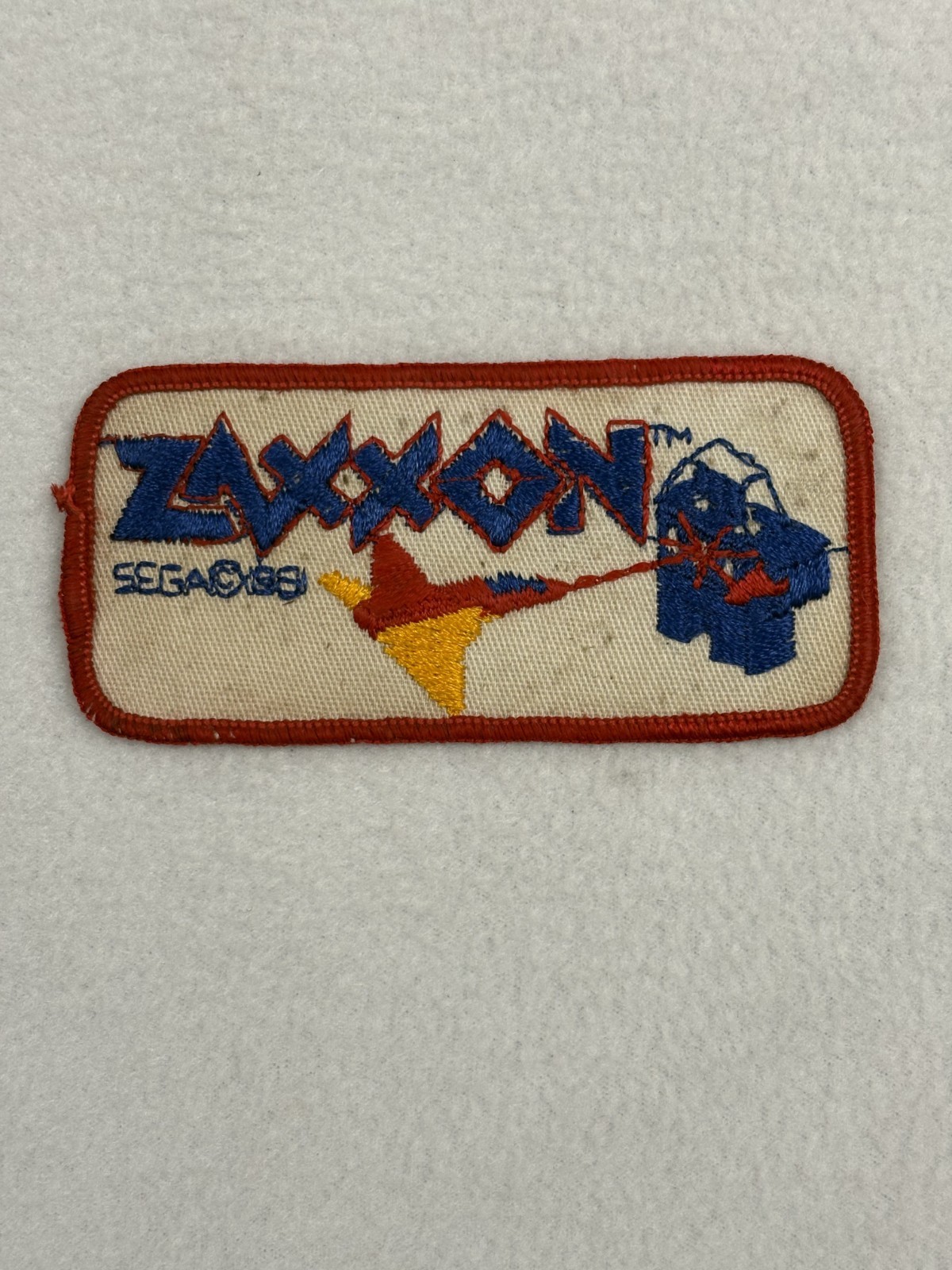VINTAGE 1981 SEGA ZAXXON EMBROIDERED VIDEO GAME ARCADE PATCH 80\'S SPACECRAFT