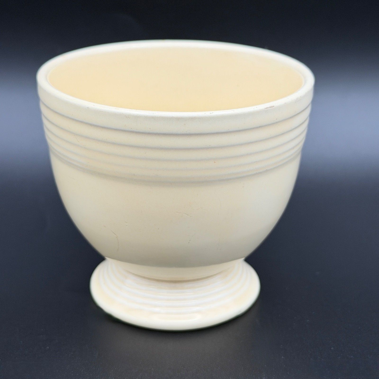 Vintage Fiesta Egg Cup Ivory 3-inch Original Homer Laughlin Fiestaware 1936-51
