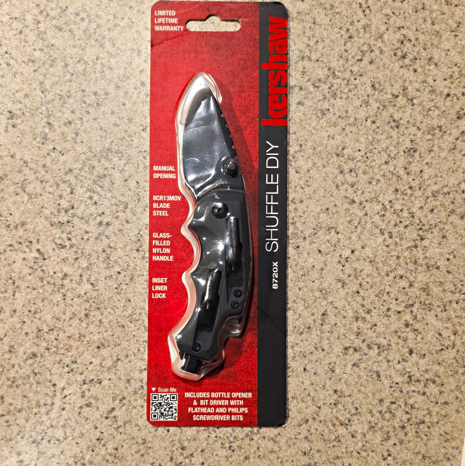 Kershaw Shuffle DIY 8720X Manual Liner Lock 8Cr13MoV Bottle Opener Knife