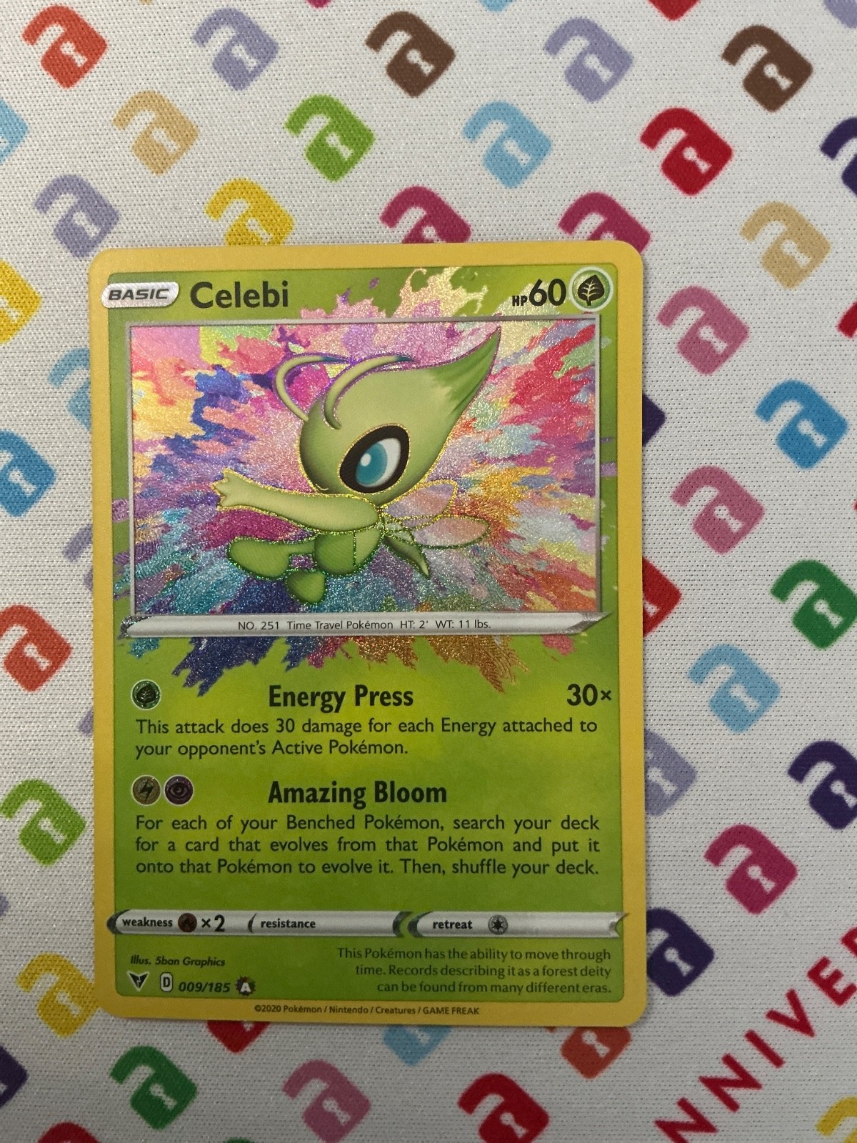 Celebi 009/185 Amazing Rare SWSH Vivid Voltage Pokemon TCG NM EN