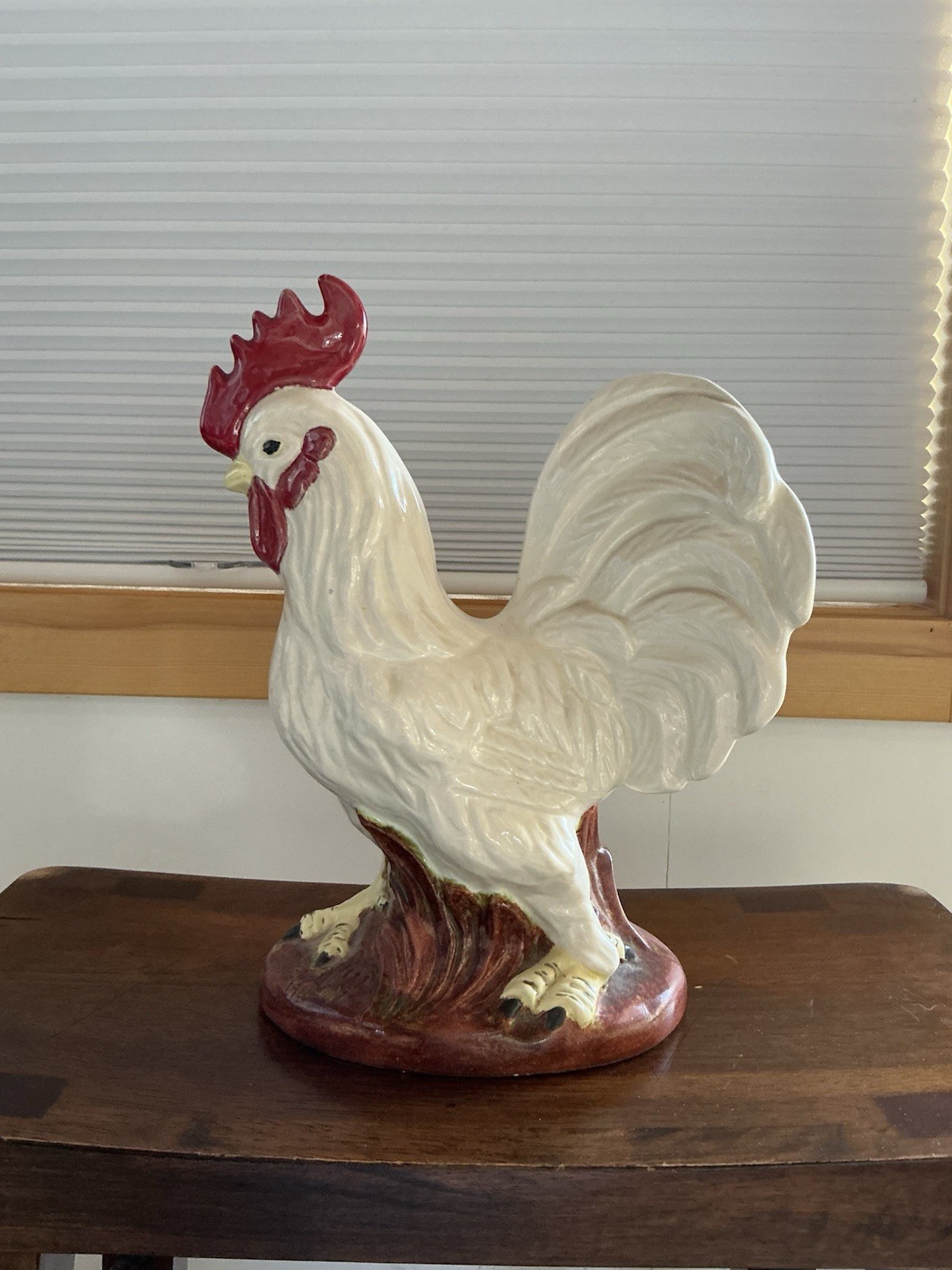 Vintage 1960 Grace Brunt Hand Painted Ceramic Rooster
