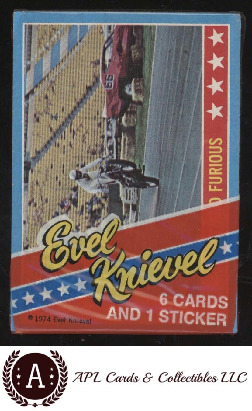 1974 Evel Knievel Trading Cards SEALED Cello Pack