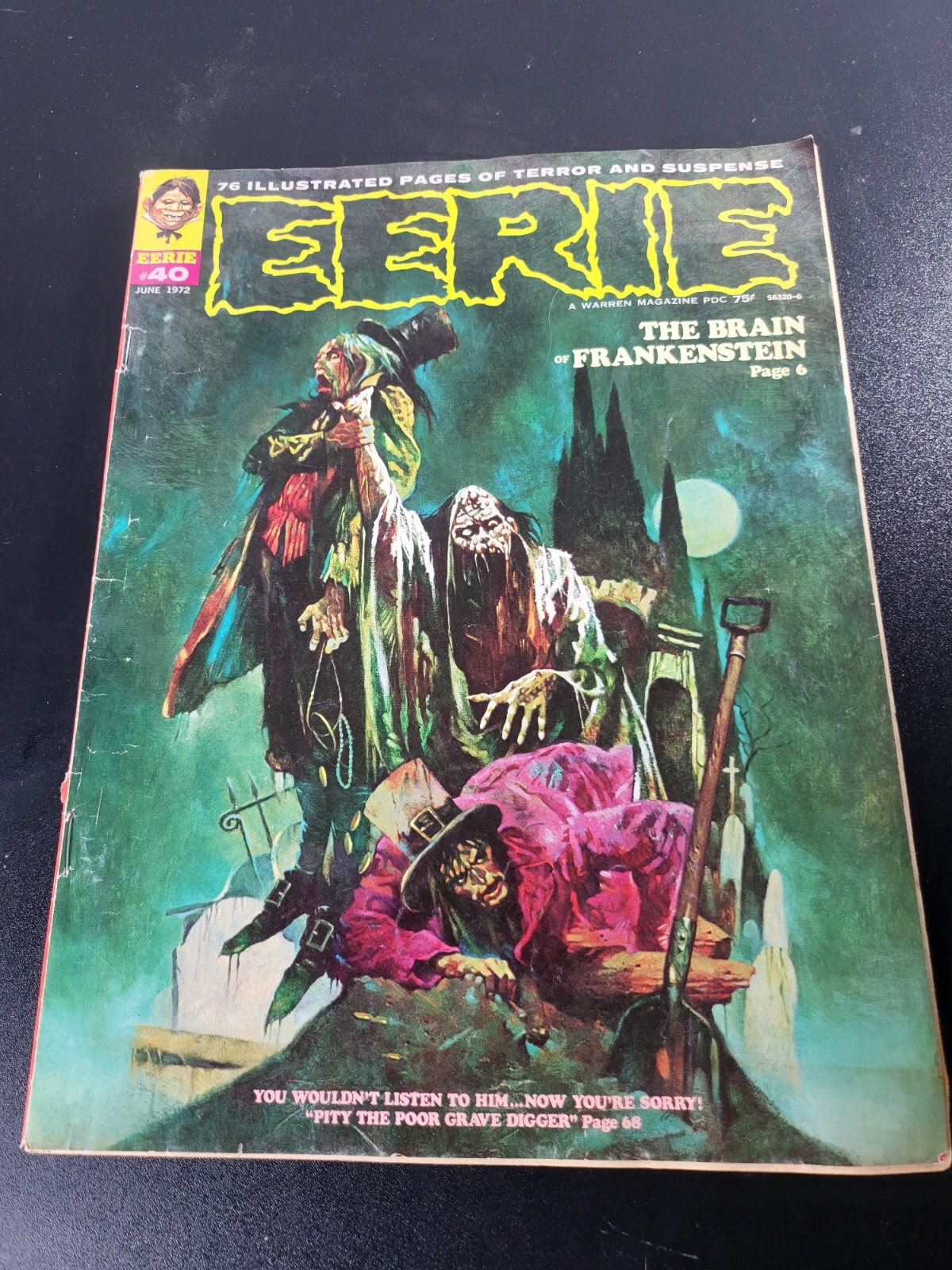 EERIE #40 1972 WARREN MAGAZINE SANJULIAN COVER MIKE PLOOG ART