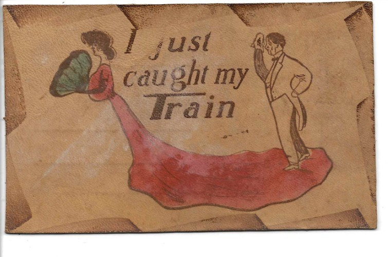 ANTIQUE LEATHER Postcard           \