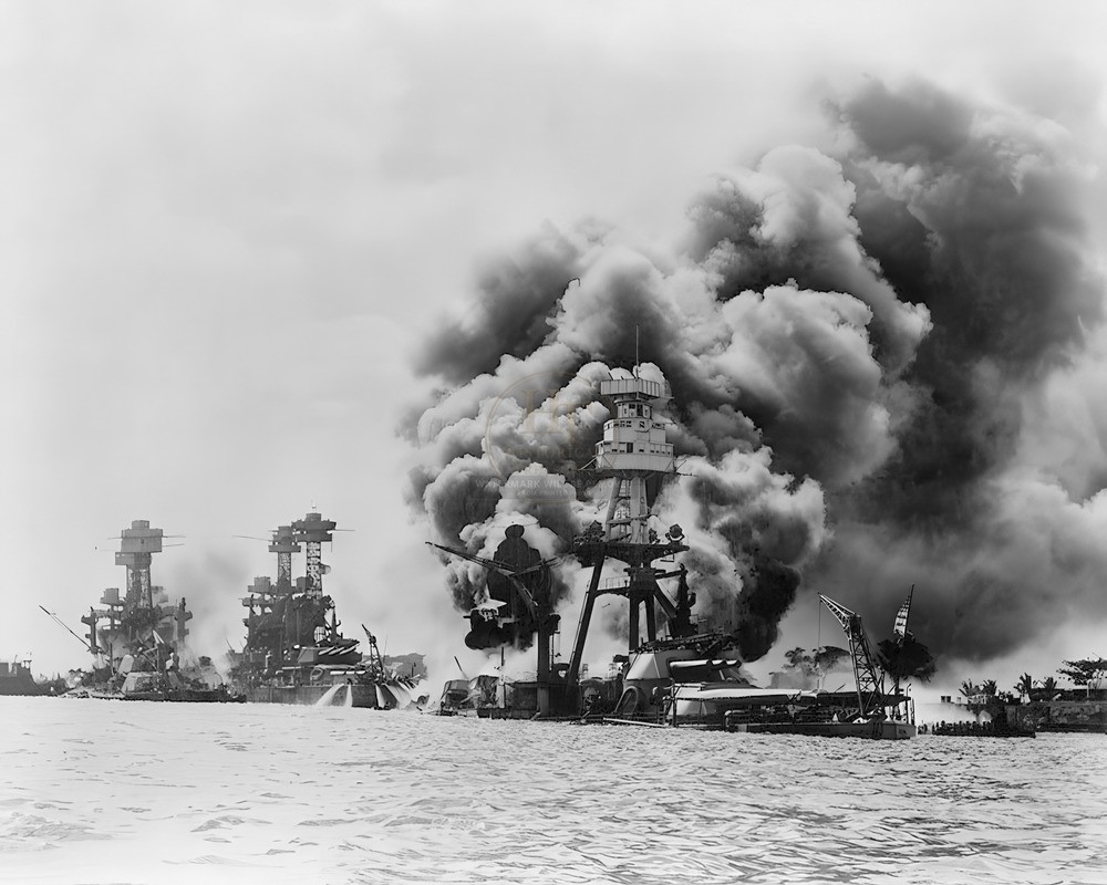 Pearl Harbor Attack on Battleship USS Arizona WWII 8x10 Glossy Print HT4136753