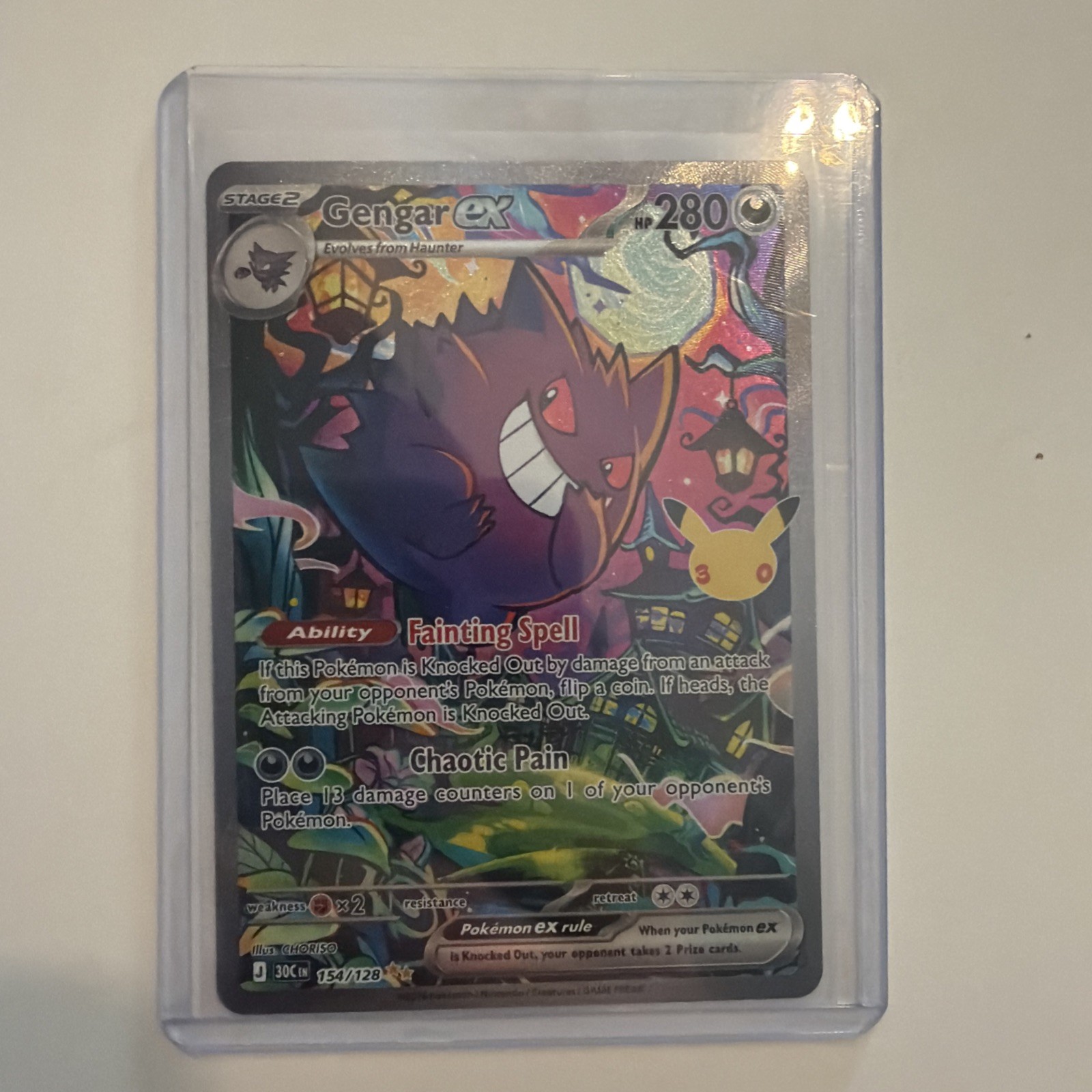 Pokémon 30th Anniversary Gengar ex Special Illustration Rare (SIR) 154/128