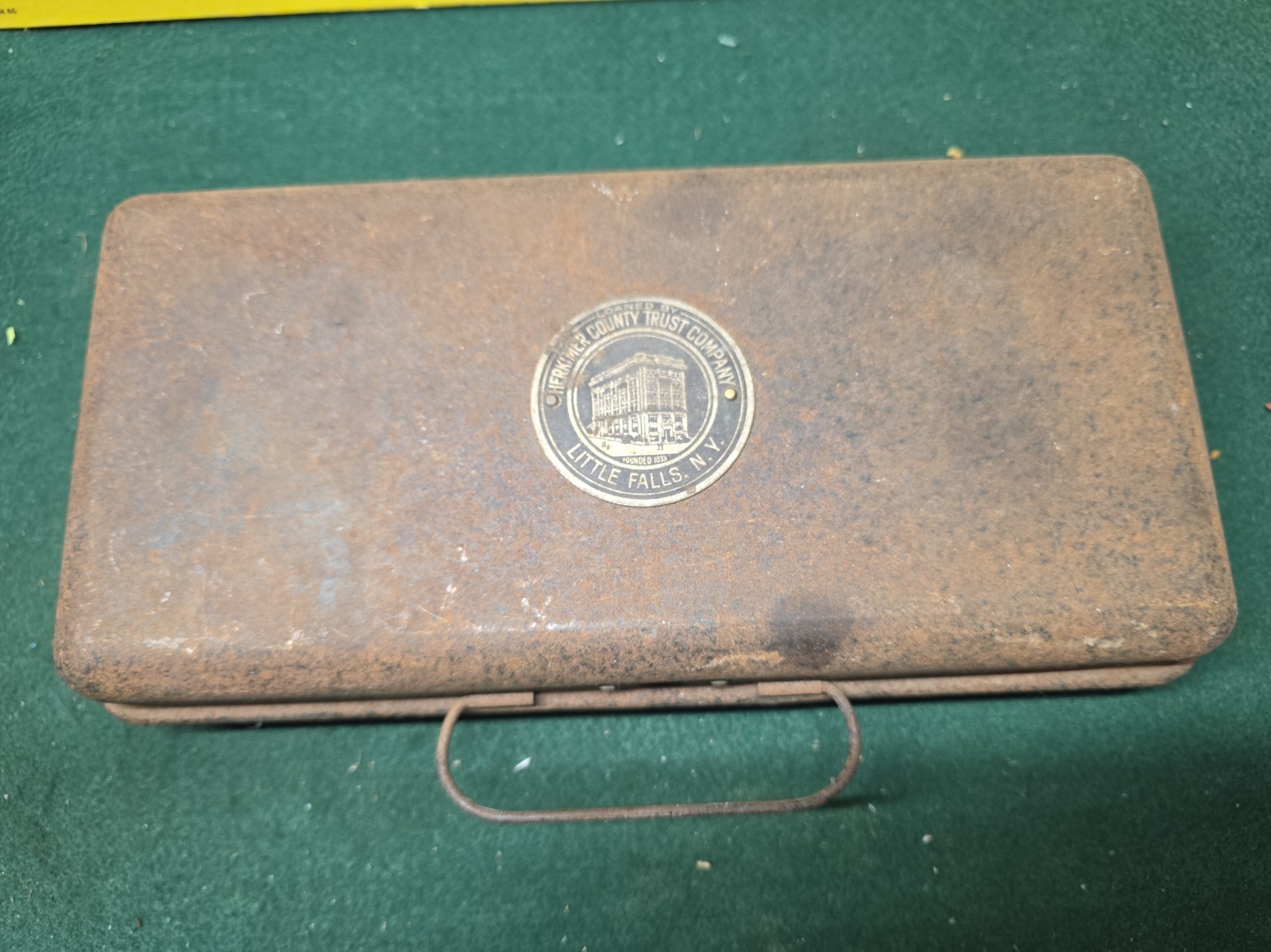 Vintage Hekimer County Trust Little Falls,NY Antique Cash Box 11\