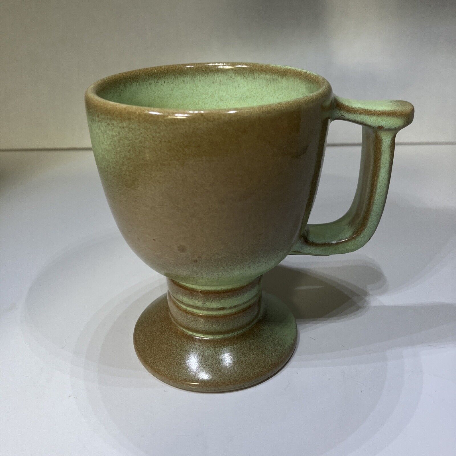 Frankoma Vintage Pottery C13 Pedestal Mug - Prairie Green