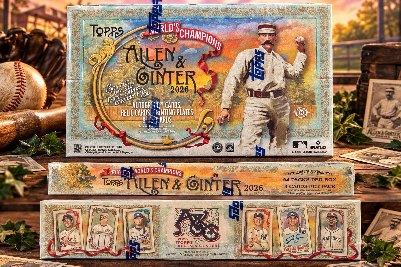 Topps 2026 Allen & Ginter World’s Champions Sealed Hobby Box 24 Packs
