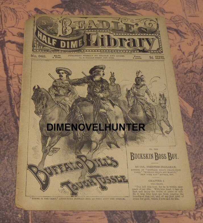 BUFFALO BILL COVER 1895 BEADLES HALF DIME LIBRARY #942A DIME NOVEL WATCH VIDEO