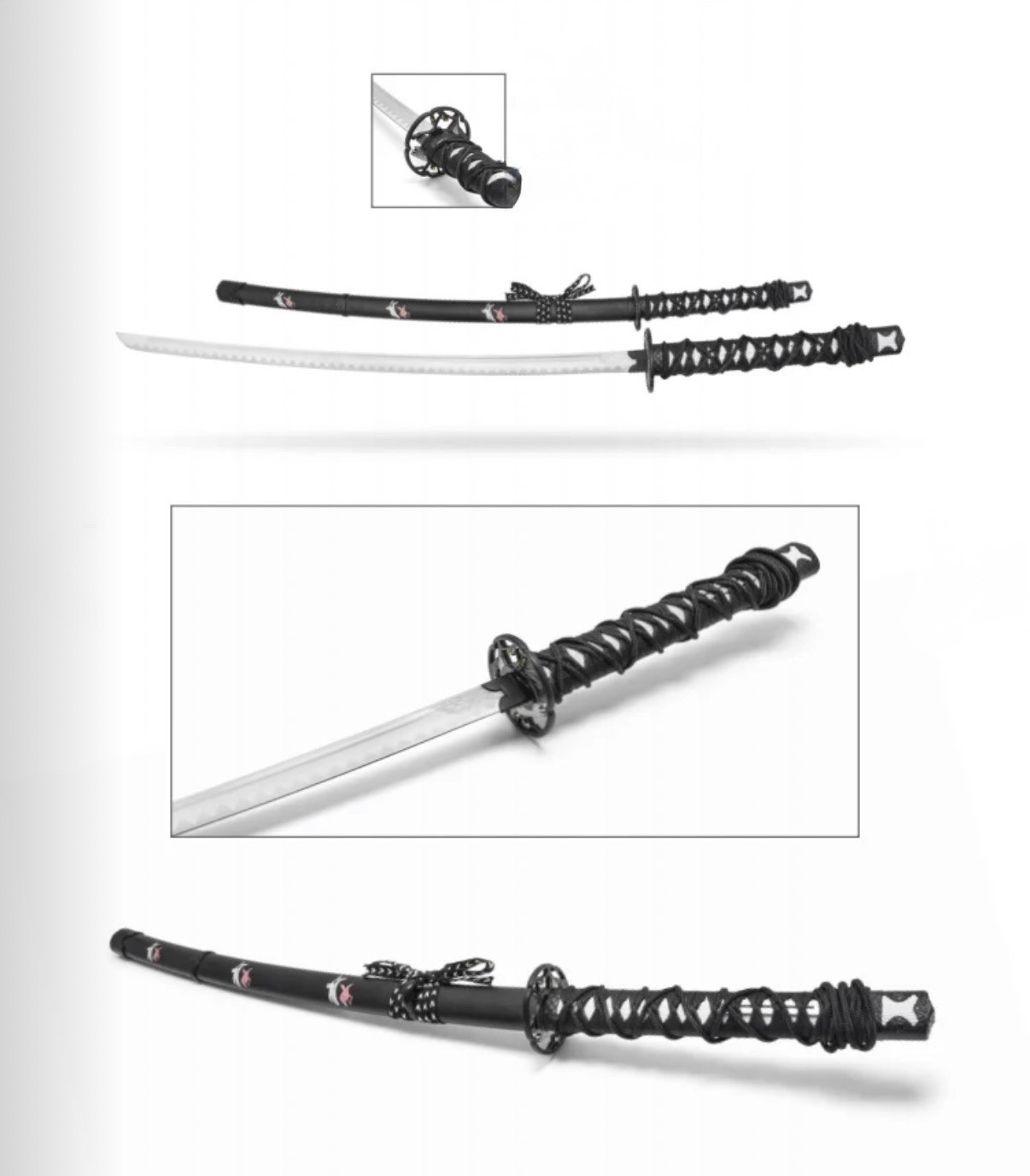Atsu’s Dual Ghost Of Yotei Katana Sword & Sheath 38”Black Metal