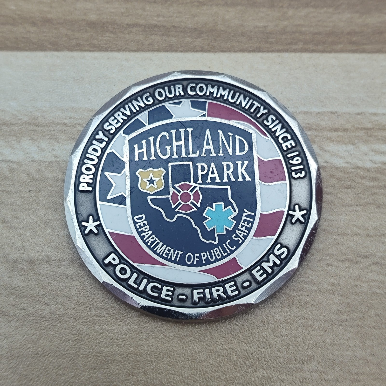 Highland Park Department of Public Safety Challenge Coin