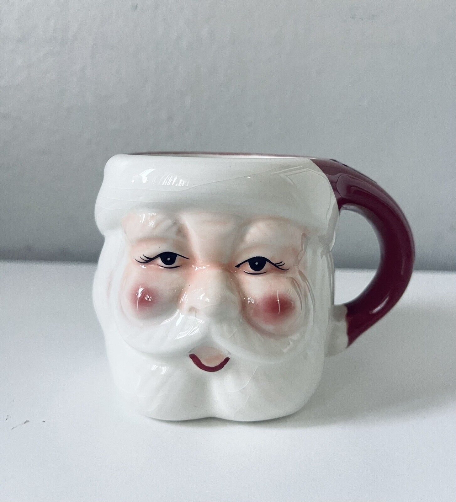 Pottery Barn Santa  Shaped Handcrafted Ceramic Mug