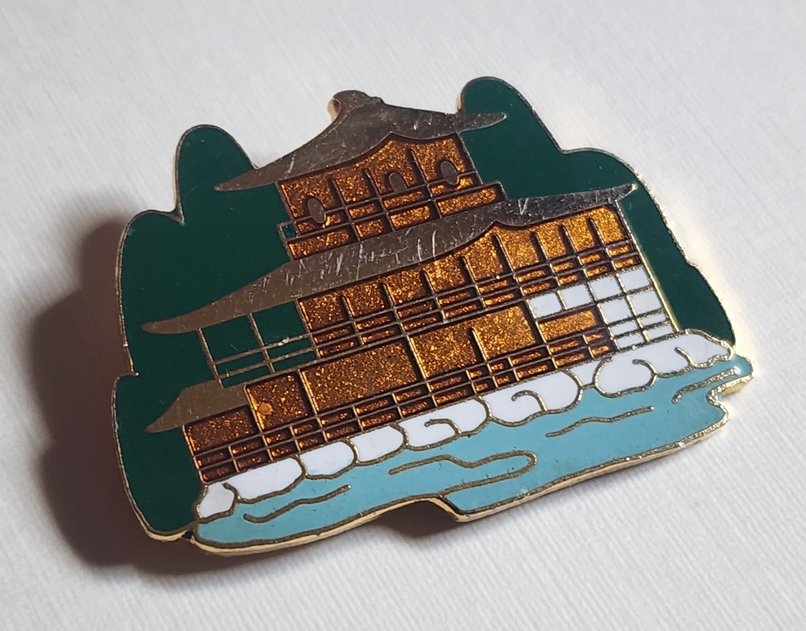 VTG Kyoto Kinkakuji Temple Pin Japanese Golden Pavilion 