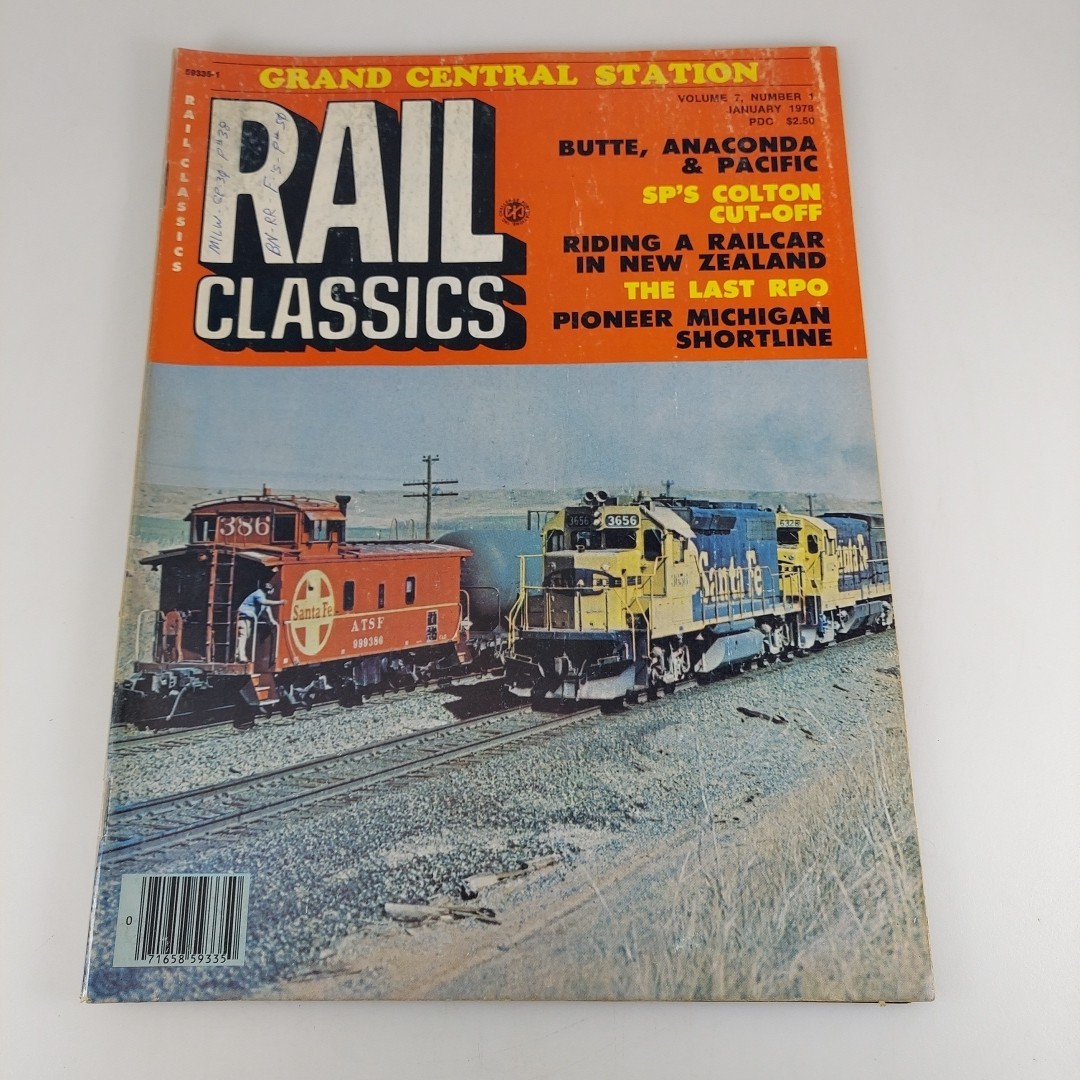 Rail Classics Magazine Jan 1978 SP's Colton Cut-Off, Railcar In New Zealand 