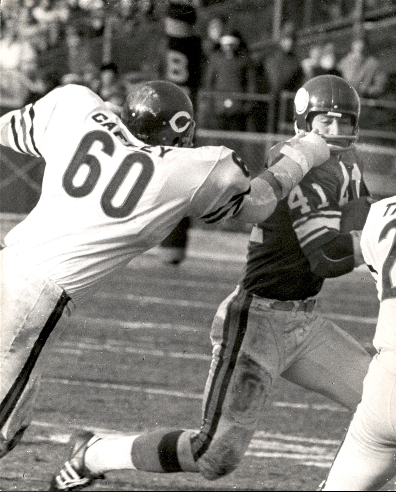 LD263 Original Photo LEE ROY CAFFEY CHICAGO BEARS MINNESOTA VIKINGS DAVE OSBORN