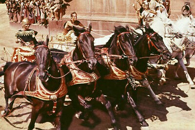 BEN-HUR CHARLTON HESTON STEPHEN BOYD ICONIC CHARIOT RACE 24X36 POSTER