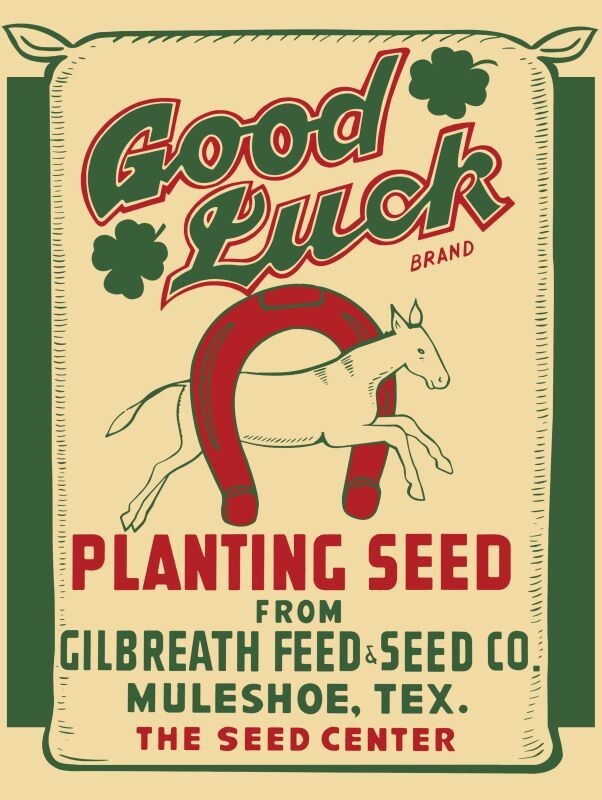 Good Luck Planting Seed of Muleshoe Texas NEW Sign 24x30\