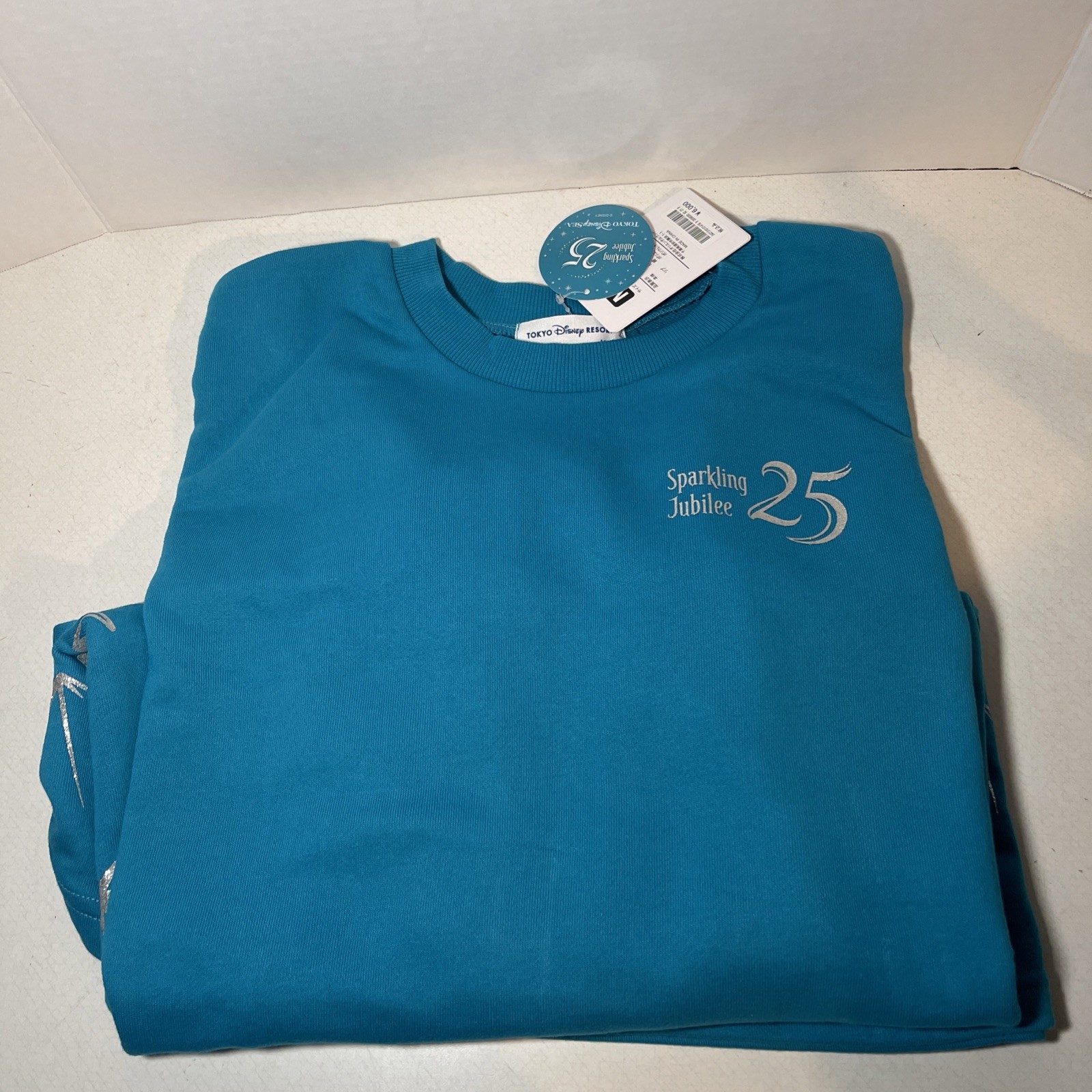 NEW M-L Japan Tokyo Disney Sea 25th Sparkling Jubilee Sweatshirt Long Sleeve