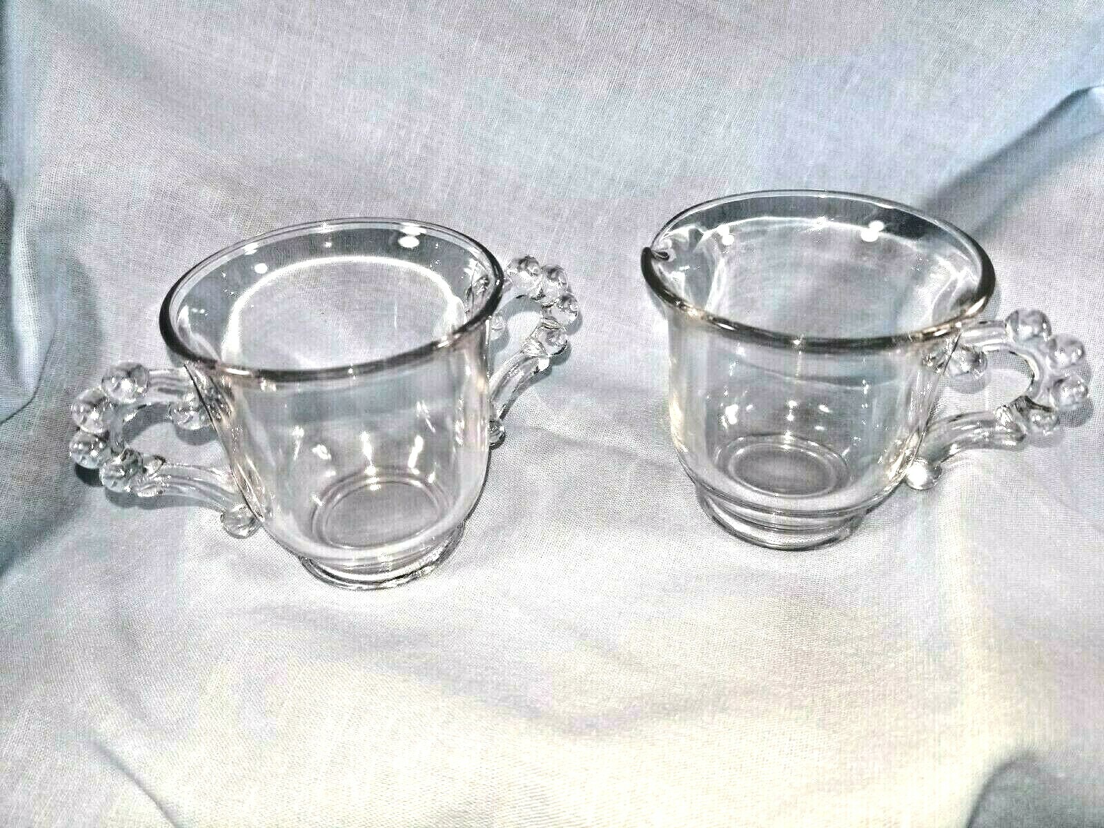 Imperial Glass Candlewick Cream & Sugar Bowl 1936-1984