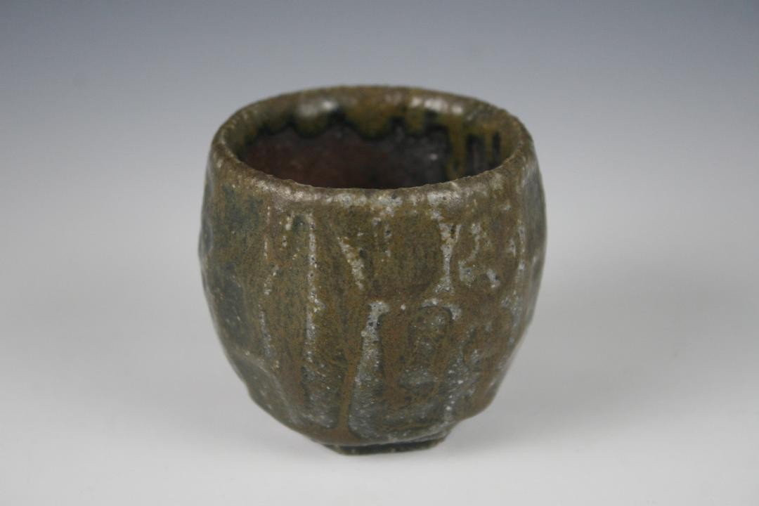 Bizen Ware Sake Cup by Yoshio Kuroda Full Member of Japan Crafts Association
