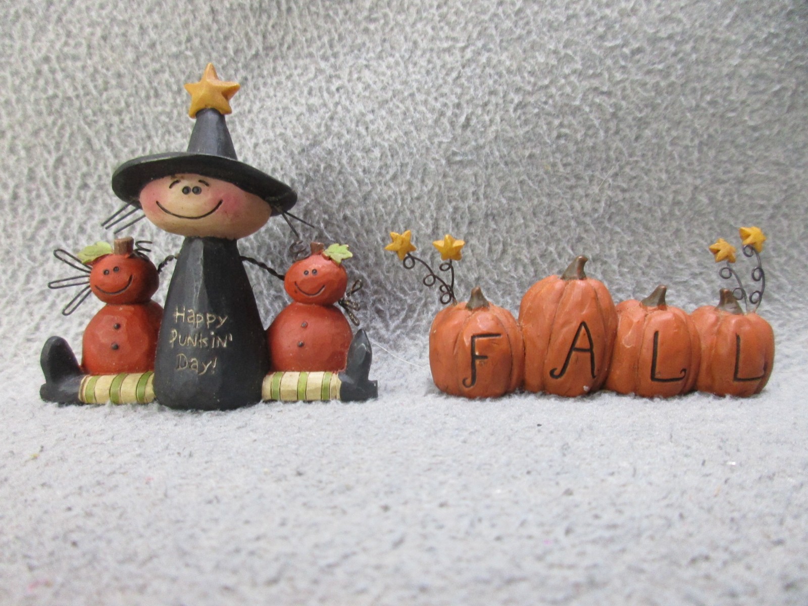 Vintage Suzi Skoglund Fall Pumpkin Fall Resin Country Figurine Whimsical Witch