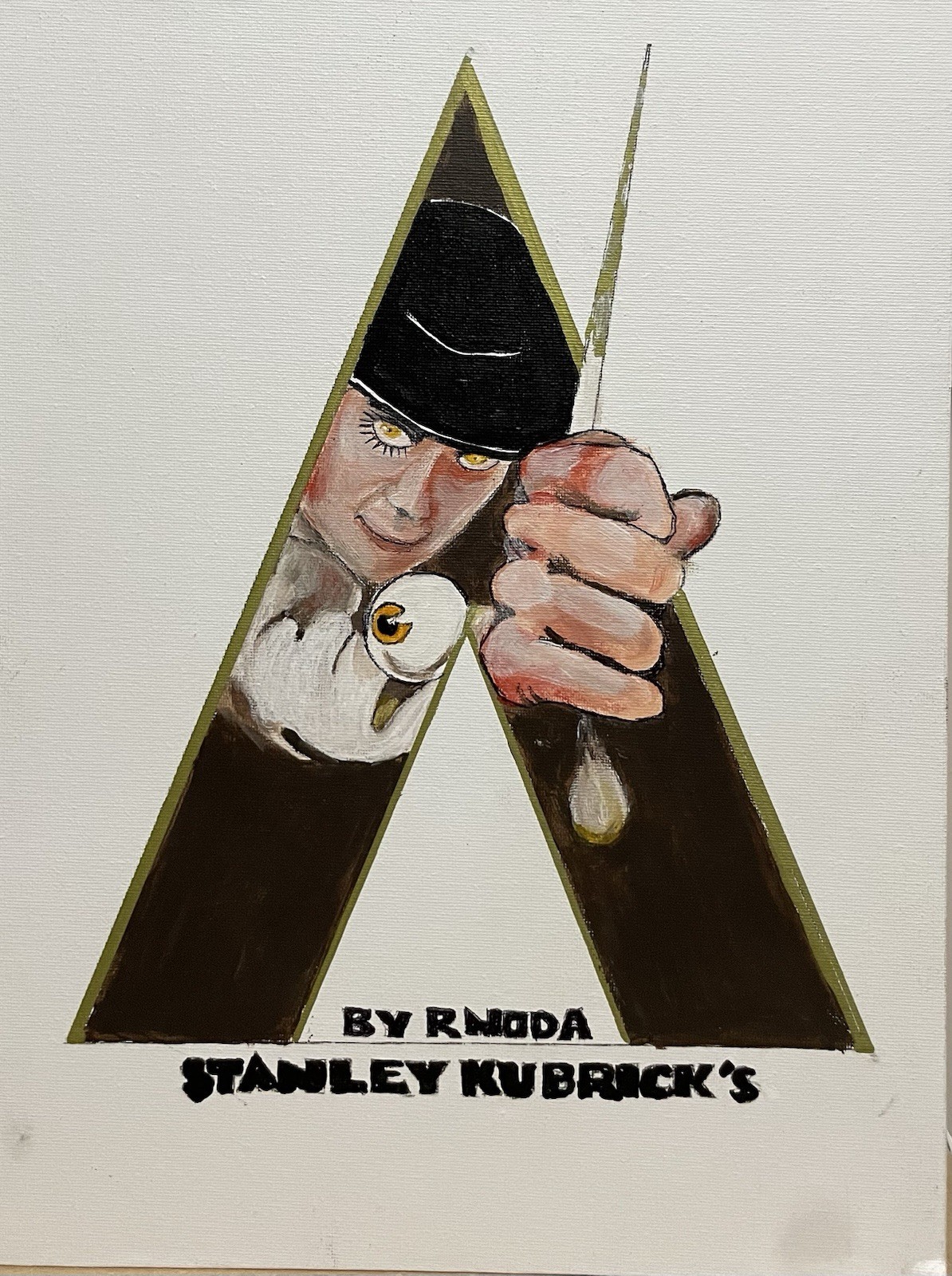 ORIGINAL PAINTING PULP ART LA NARANJA MECÁNICA