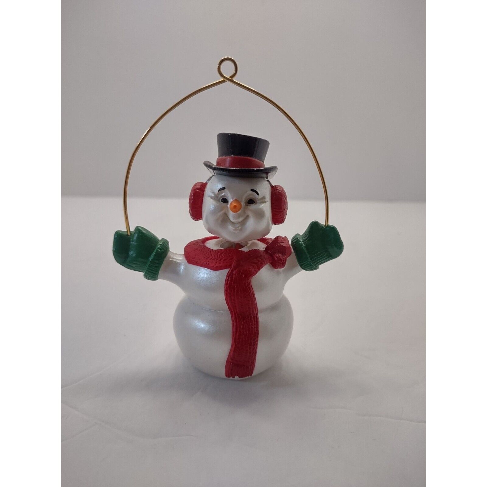 Vintage Hallmark keepsake 1989 WIGGLY SNOWMAN Movement Christmas ornament