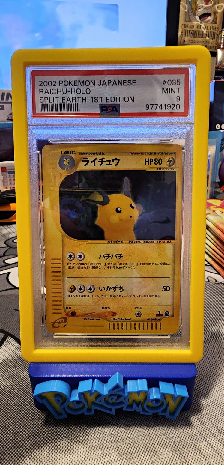 2002 Pokémon Japanese Split Earth 1st Edition Holo Raichu #035 PSA 9