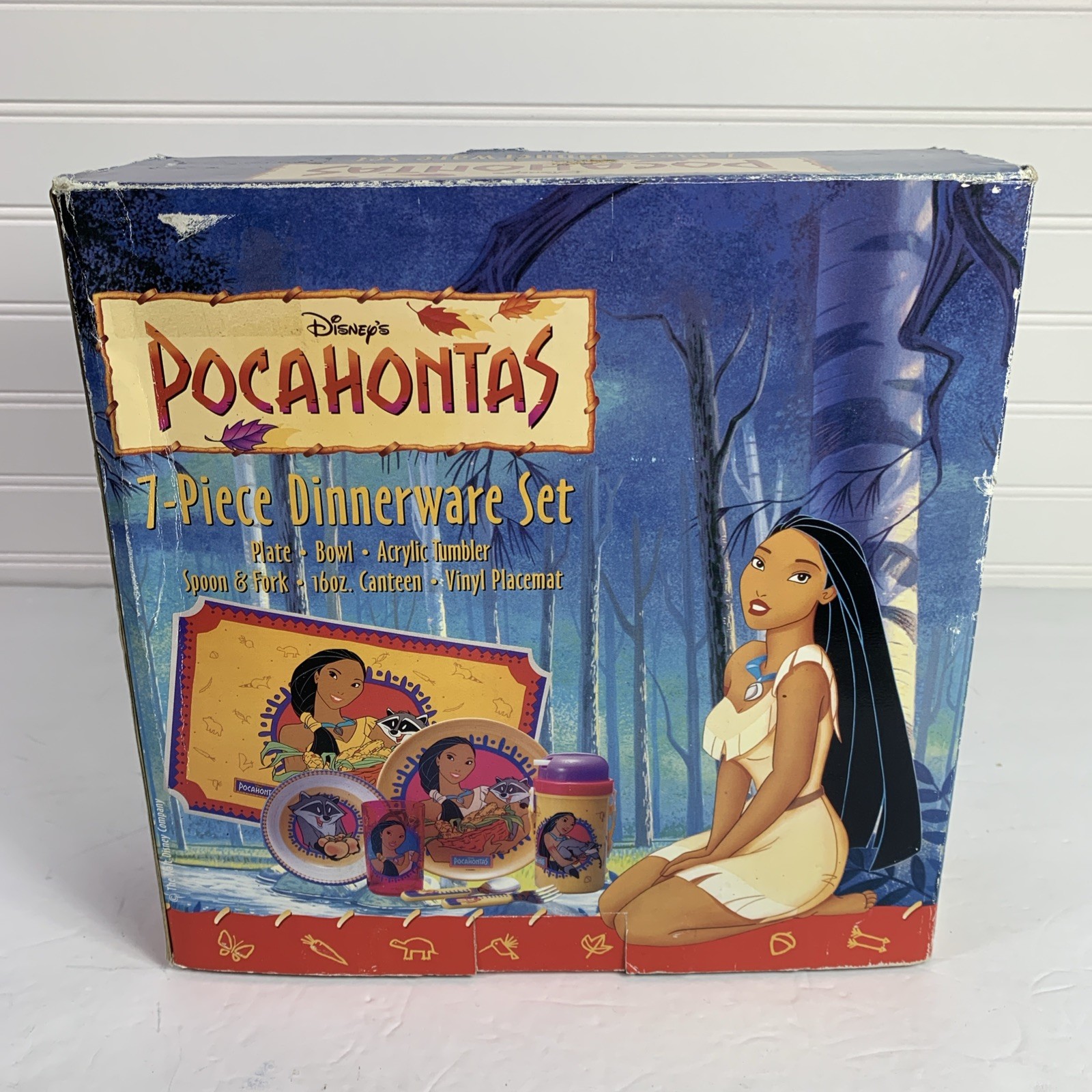 Vintage New 90s Disney Pocahontas Dinnerware Set 7 Piece By Zak Designs