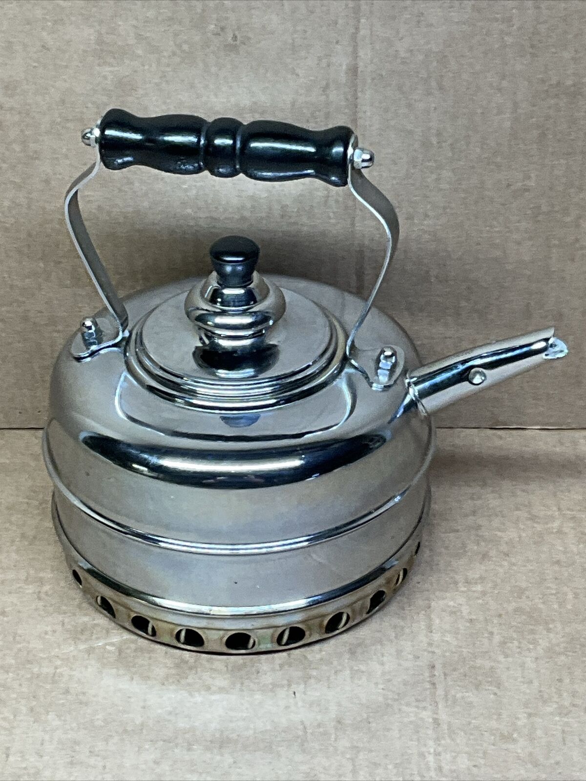 Vintage SIMPLEX England Solid Copper Whistling Tea Pot Kettle W/ Coils 423201