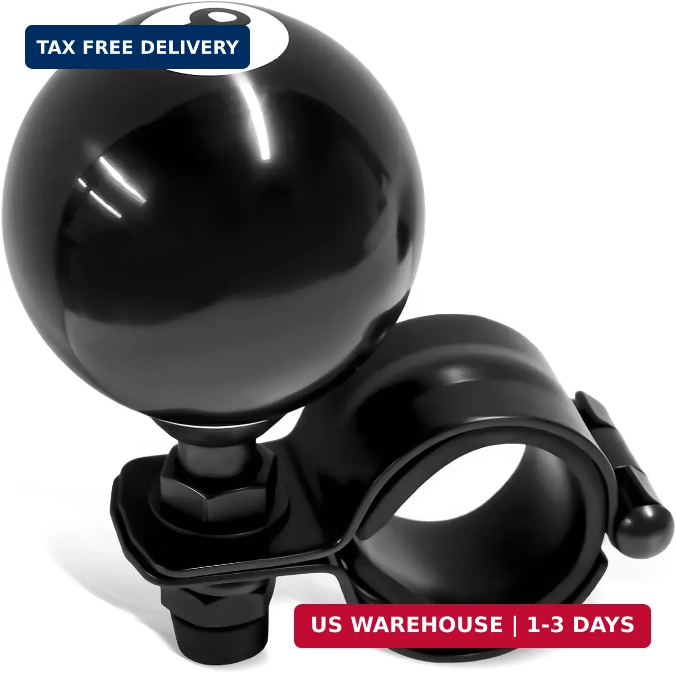 8 Ball Steering Wheel Knob Spinner, Suicide Knob, Heavy Car Turning Suicide Spin