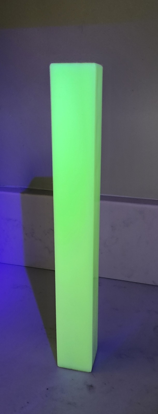 Vintage Custard Uranium Glass Square Lamp Part
