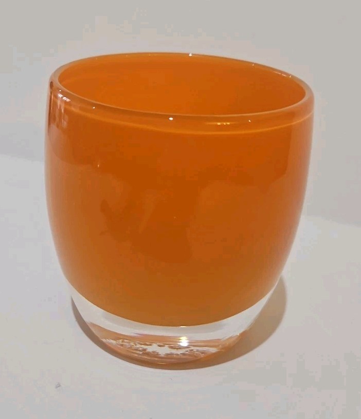 GLASSYBABY PreTriskelion Orange Handblown Votive Candle Holder Sweet Patootie? 