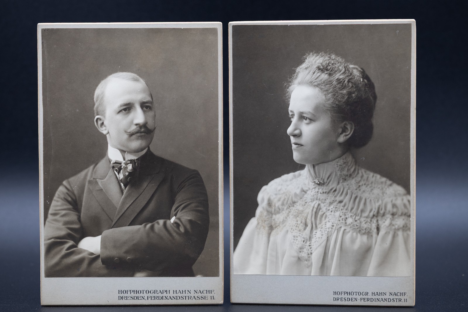 2pc Antique German Cabinet Cards Rare Offset Ghost Transfer Image Match Set 2pc Antique German Cabinet Cards Rare Offset Ghost Transfer Image Match Set