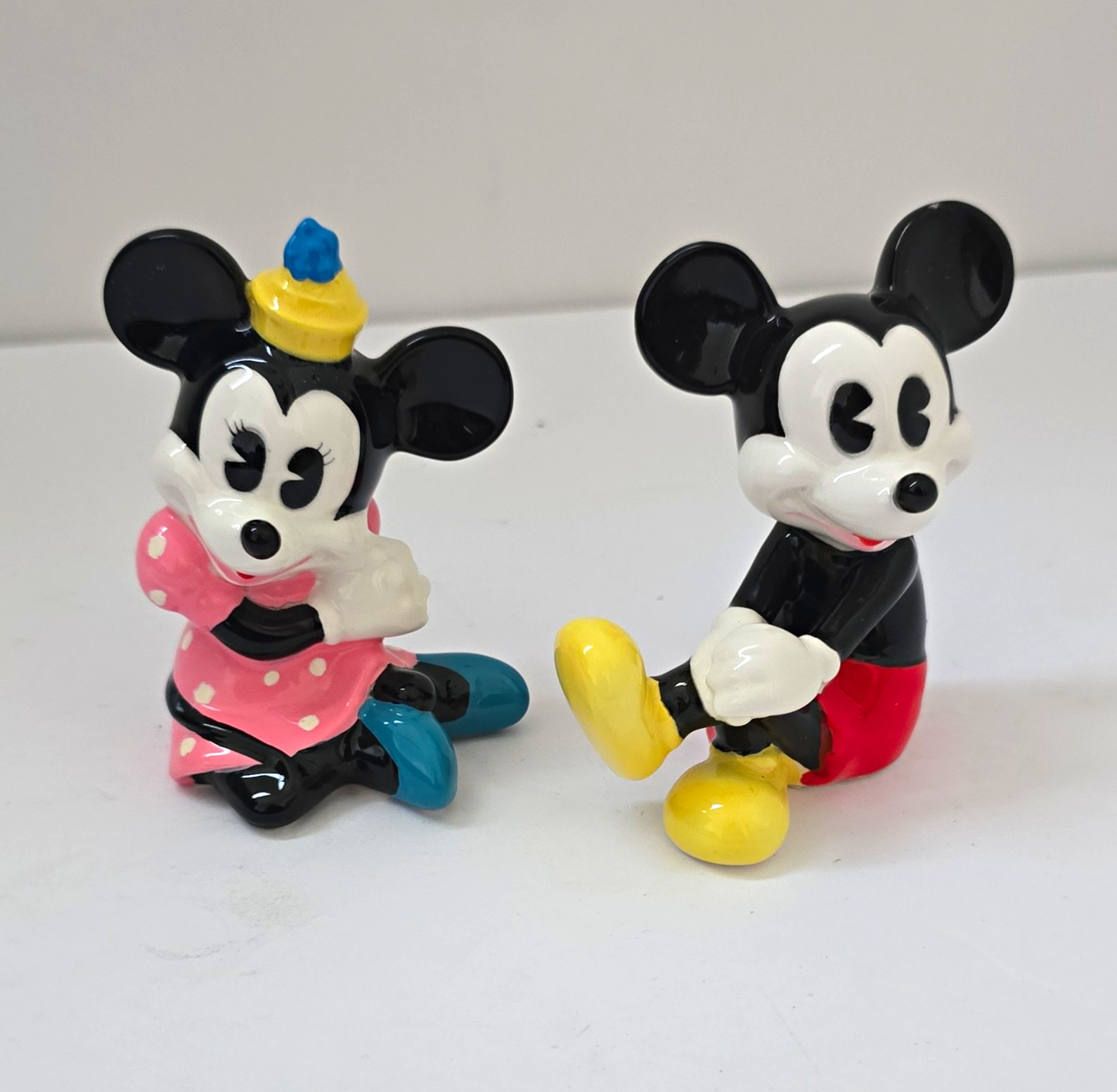 Disney Mickey Mouse & Minnie Mouse Ceramic  Set Japan