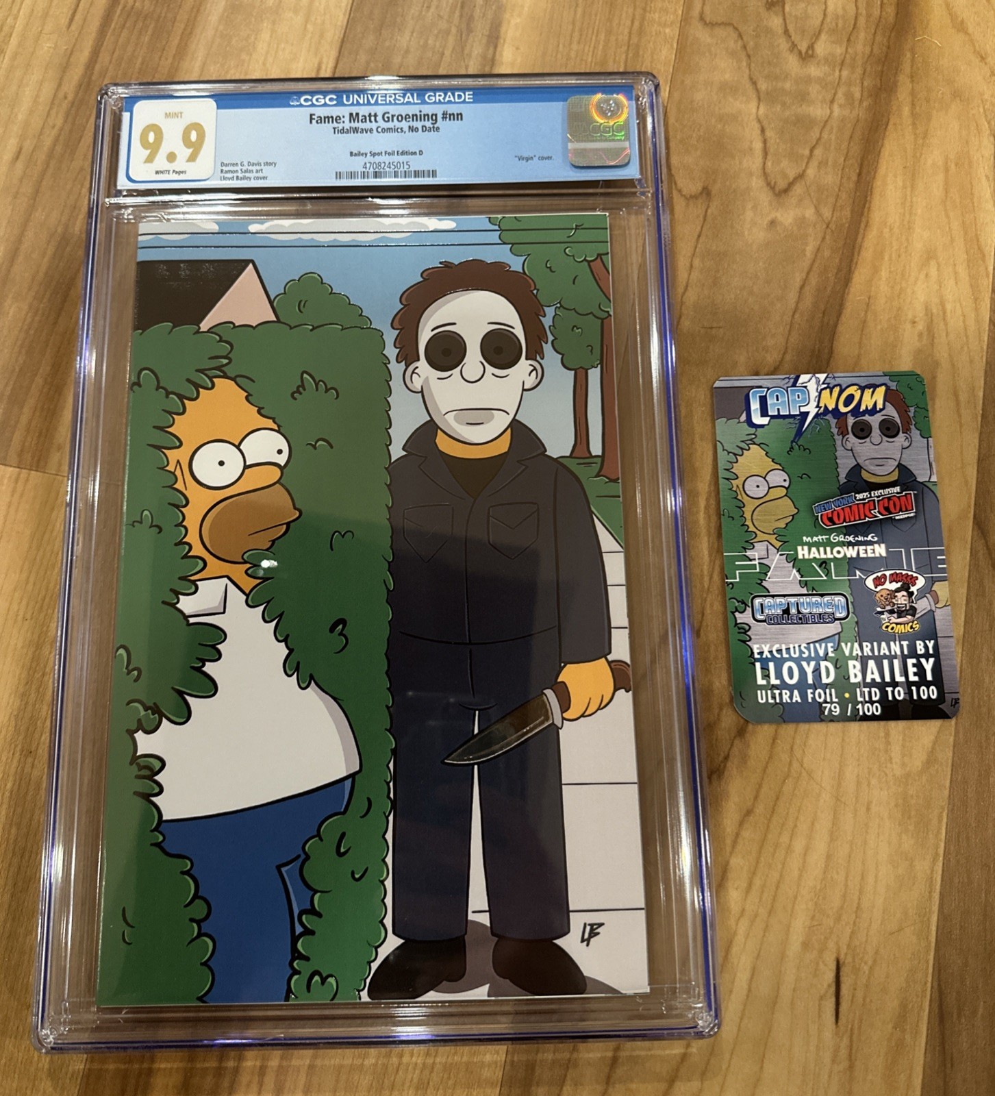 Fame: Matt Groening Comic - Simpsons Halloween Spot Foil, Bailey, CGC 9.9, COA