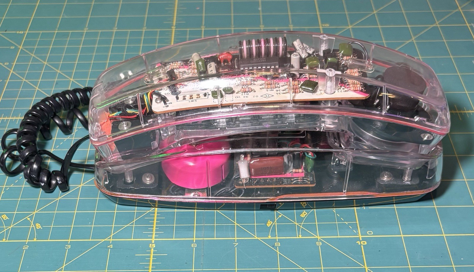 FULLY FUNCTIONAL  Conair Phone SW205 Vintage Clear Transparent Telephone 80s 90s