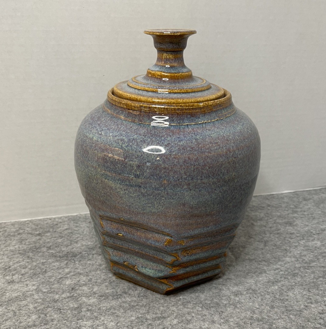 Vintage Studio Pottery Lidded Jar Signed Kaffing 65 Earthy Vase Stoneware Vessel Vintage Studio Pottery Lidded Jar Signed Kaffing 65 Earthy Vase Stoneware Vessel