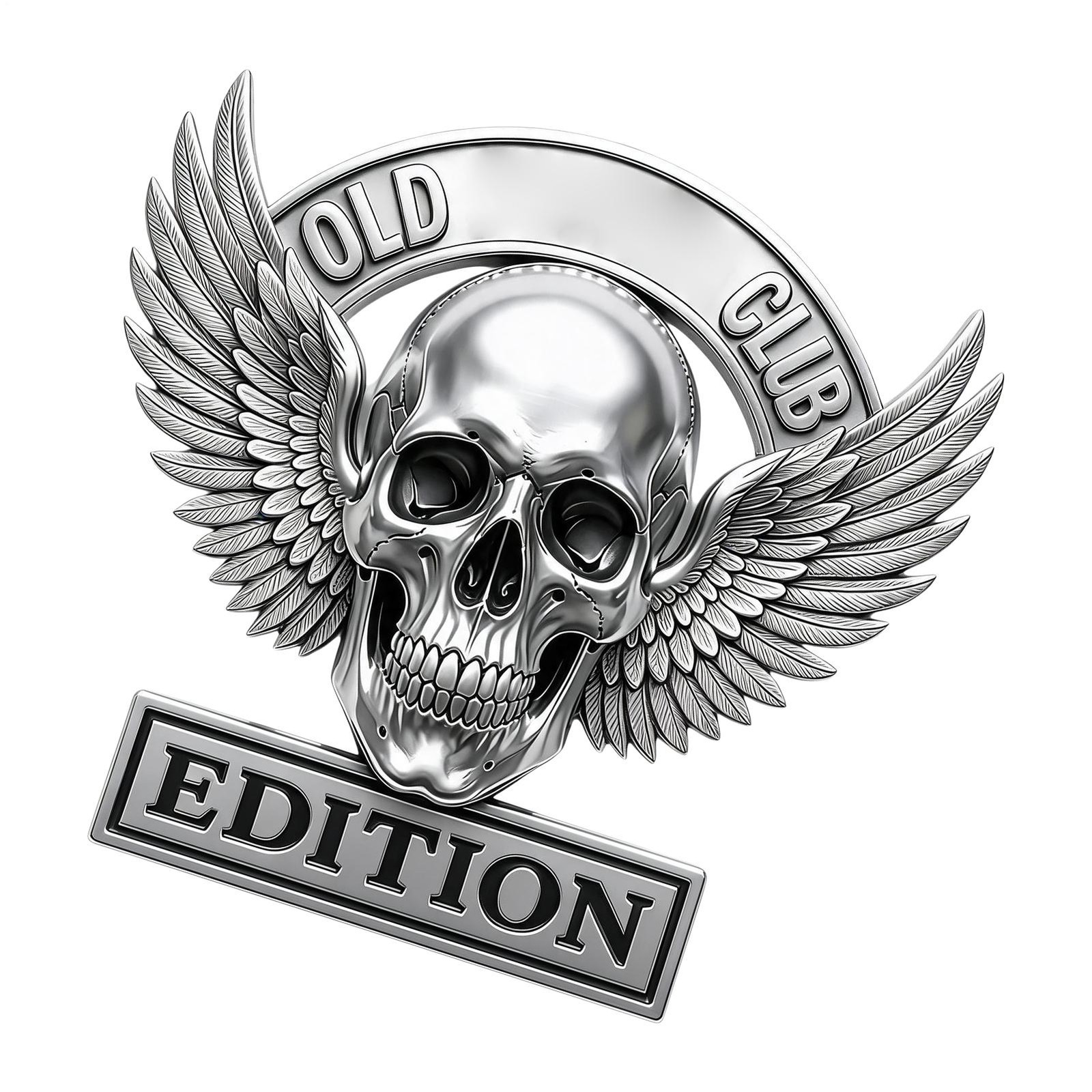 Old F*ckers Club Metal Car Emblem 3D Retro Metal Cars Stickers for All Vehicles