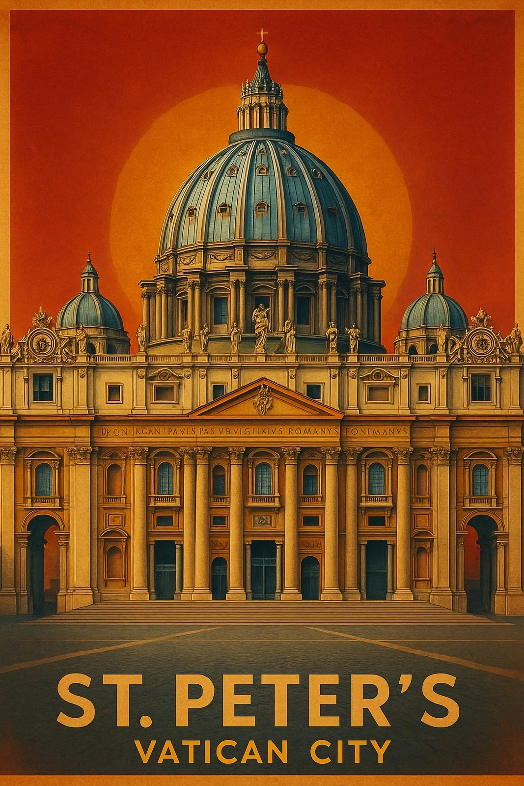 St. Peter's Basilica Vatican City Print 16x24” Premium 💎 Art Print 200GSM
